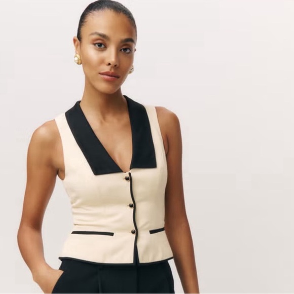 Reformation Cream and Black Tank - Picture 4 of 4